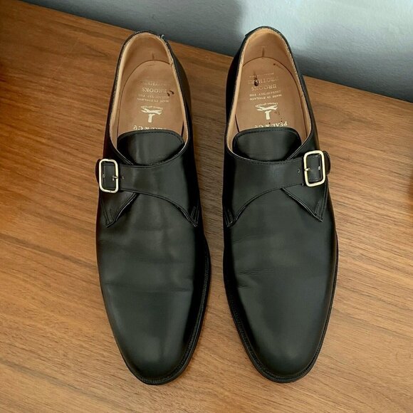 Brooks Brothers Peal Co Monk Strap Dress Shoes Black Leather Mens Size US 11.5 B - Picture 3 of 11